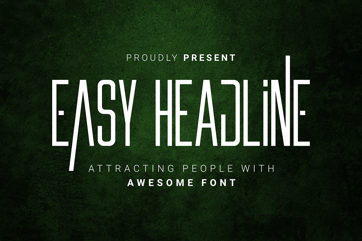 Easy Headline, a Font by Dumadistyle (Photo 1 of 9)