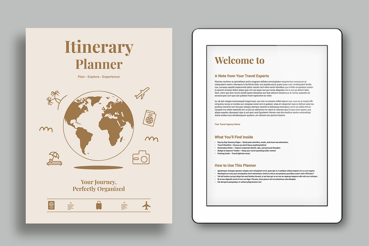 Travel Agents Planner Ebook, an UI Kit Template by MightyDesign (Photo 2 of 10)