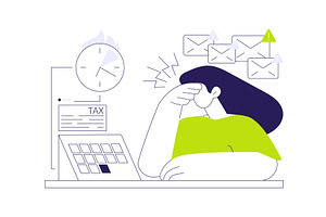 Tax deadline abstract concept vector, a Finance Illustration by Visual Generation