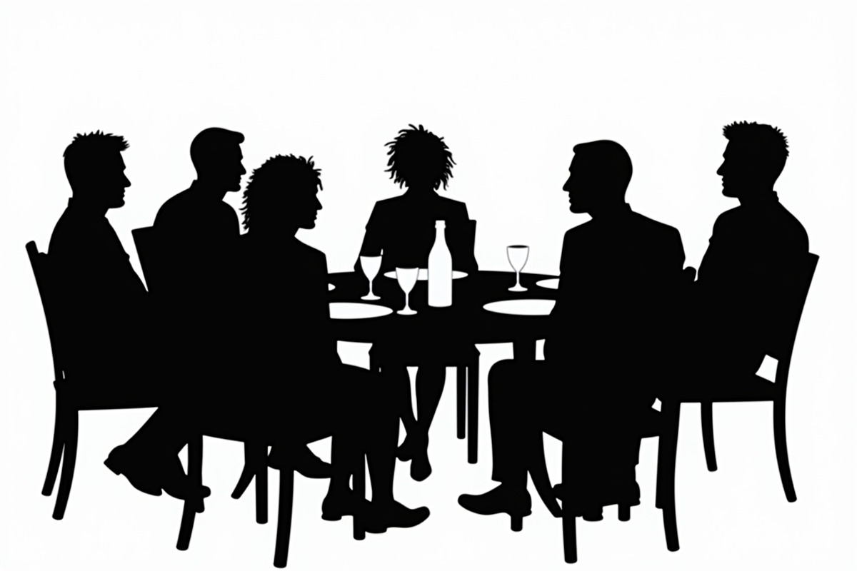 Group Dining Vector Bundle, an Illustration by BIPLOB EXPERT (Photo 5 of 9)