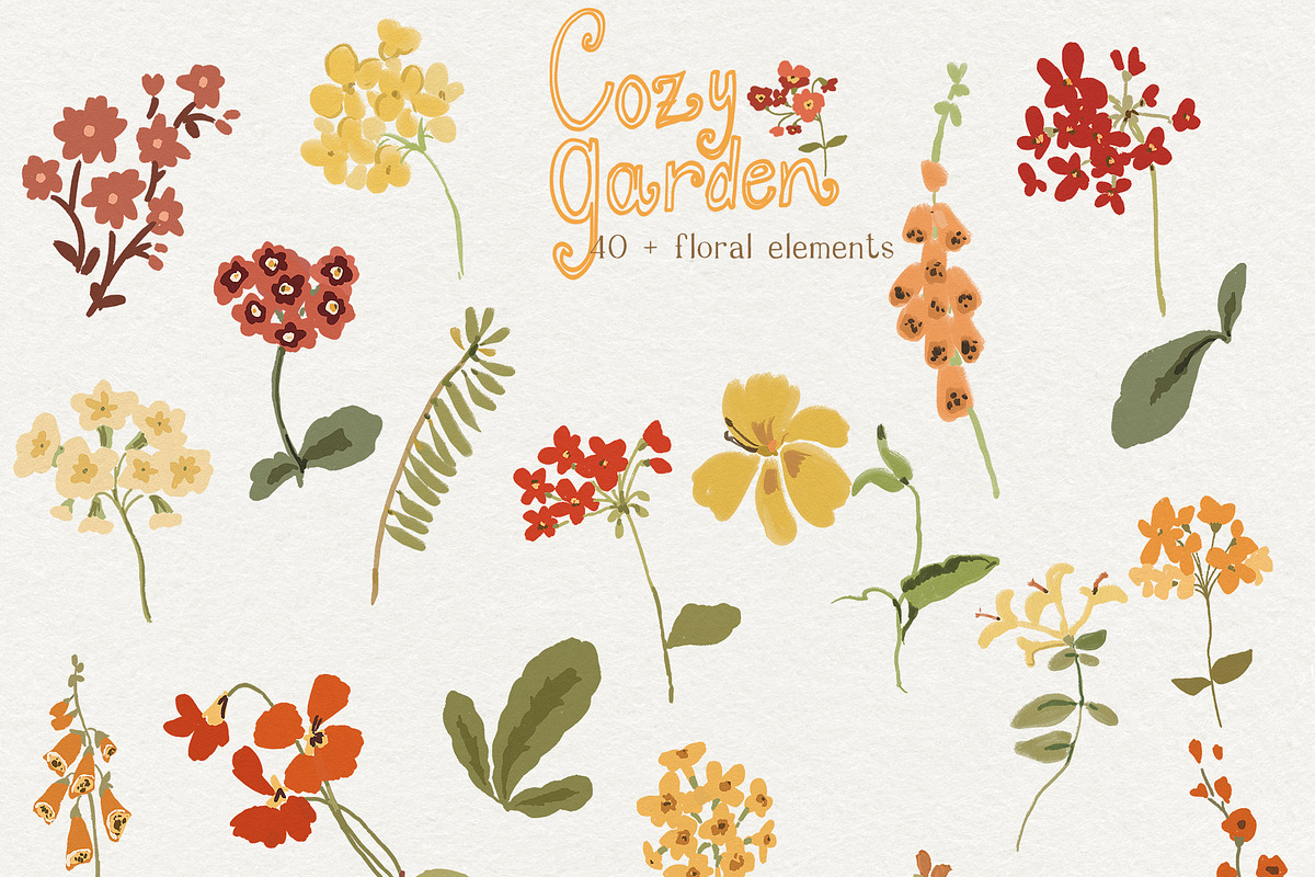 Fall Floral Backgrounds & Overlays, a Decorative Illustration by whiteheartdesign (Photo 7 of 19)