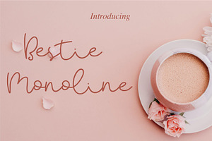 Bestie Monoline Script Font