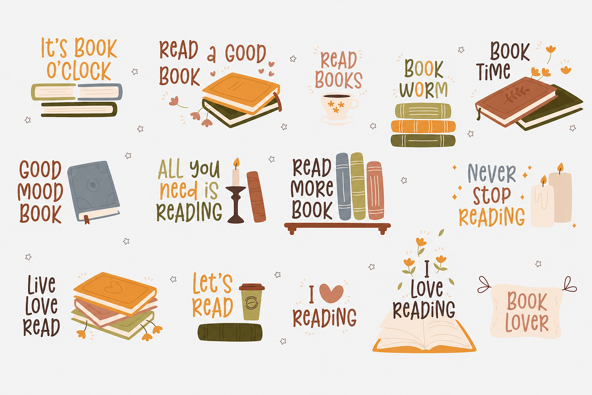 Books & Reading Illustrations, an Education Illustration by Anna Studio (Photo 10 of 12)