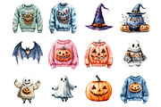 Funny Halloween Sweater, an Illustration by Design Market (Thumbnail 2 of 4)