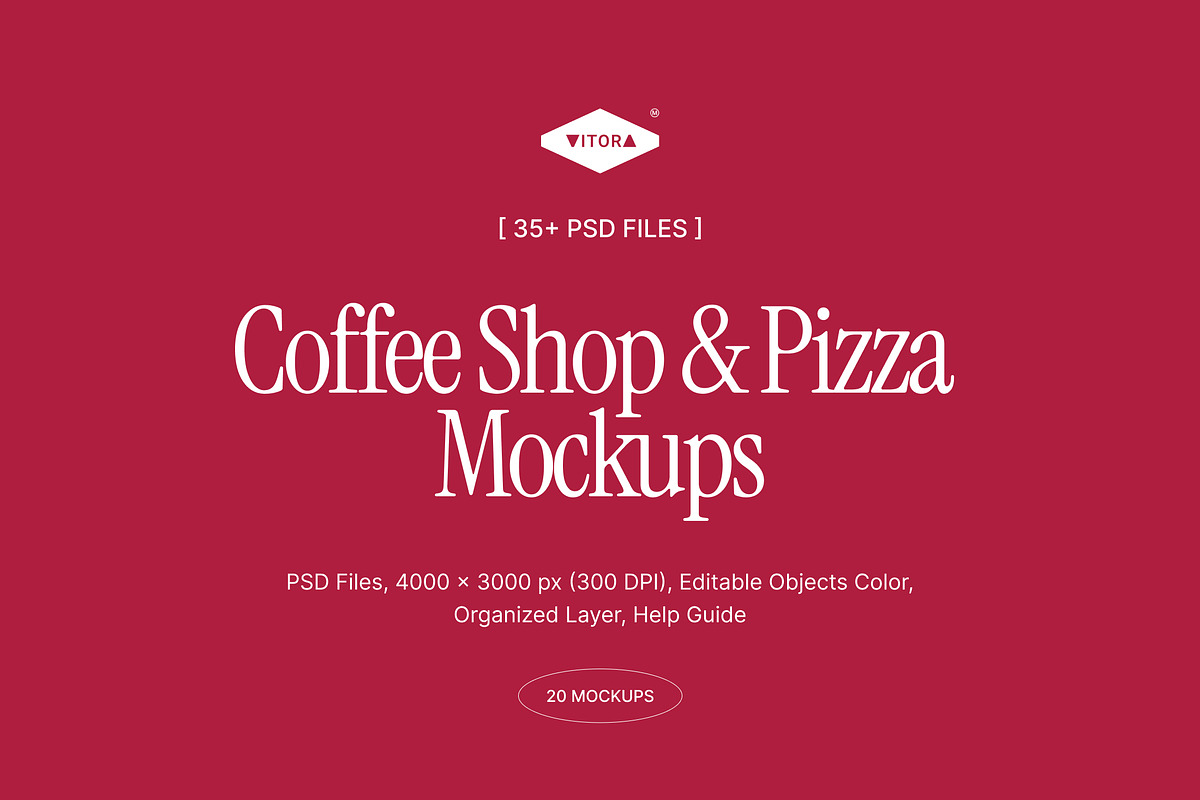 Pizza & Coffee Shop Mockups, a Product Mockup by Vitora Mockup (Photo 7 of 15)