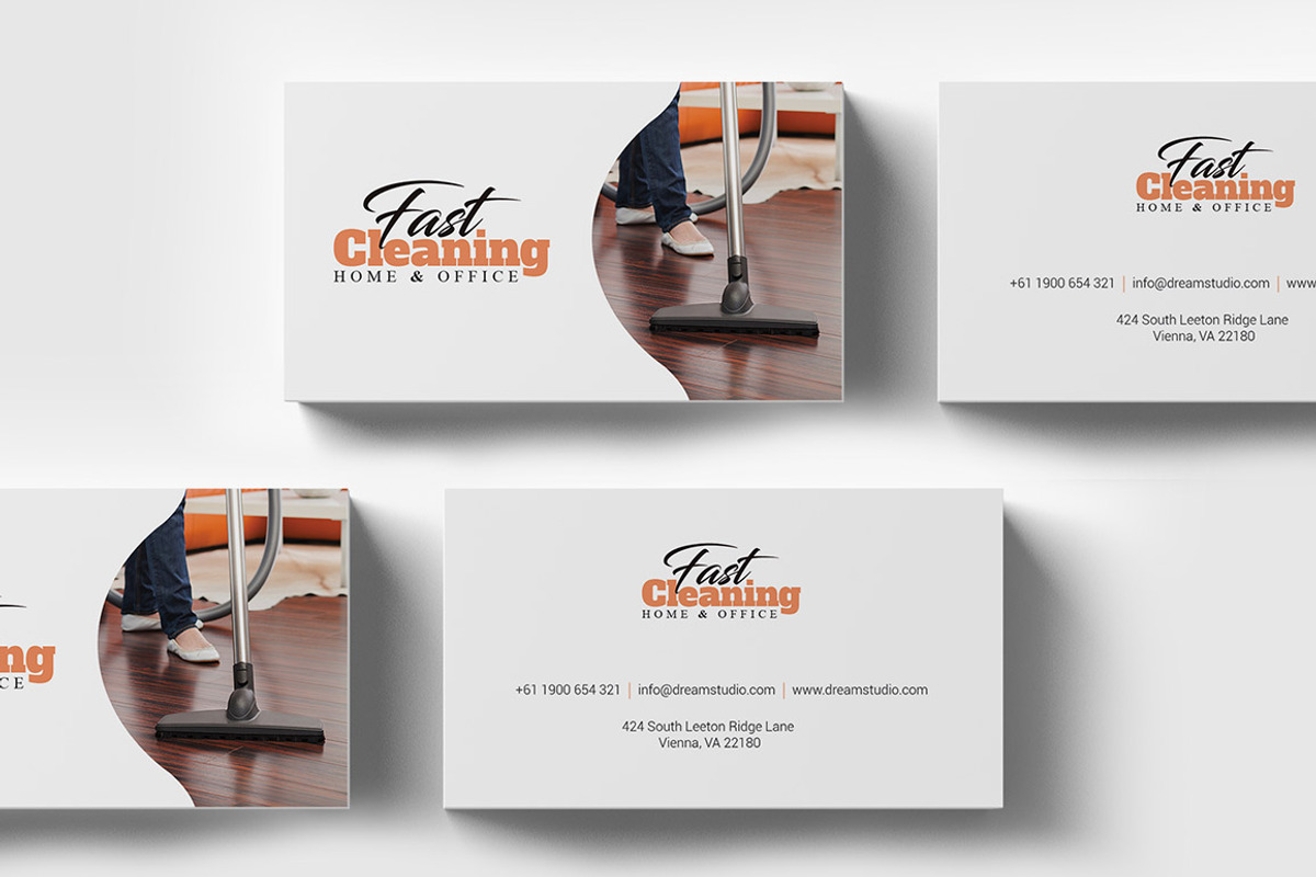 Cleaning - Business Card Template, a Business Card Template by Radomir (Photo 1 of 2)