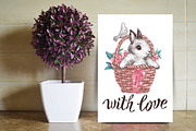 Valentine bunny kit, an Animal Illustration by Funnystore (Thumbnail 14 of 14)