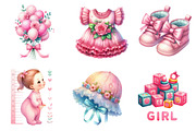 Pink Baby Girl Nursery Clipart, an Icon by Dream Creation (Thumbnail 5 of 6)