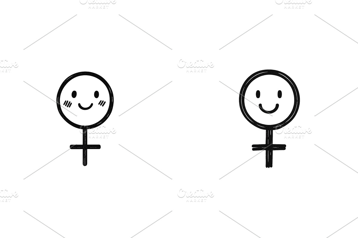 Symbols representing femininity and, an Illustration by ZinetroN