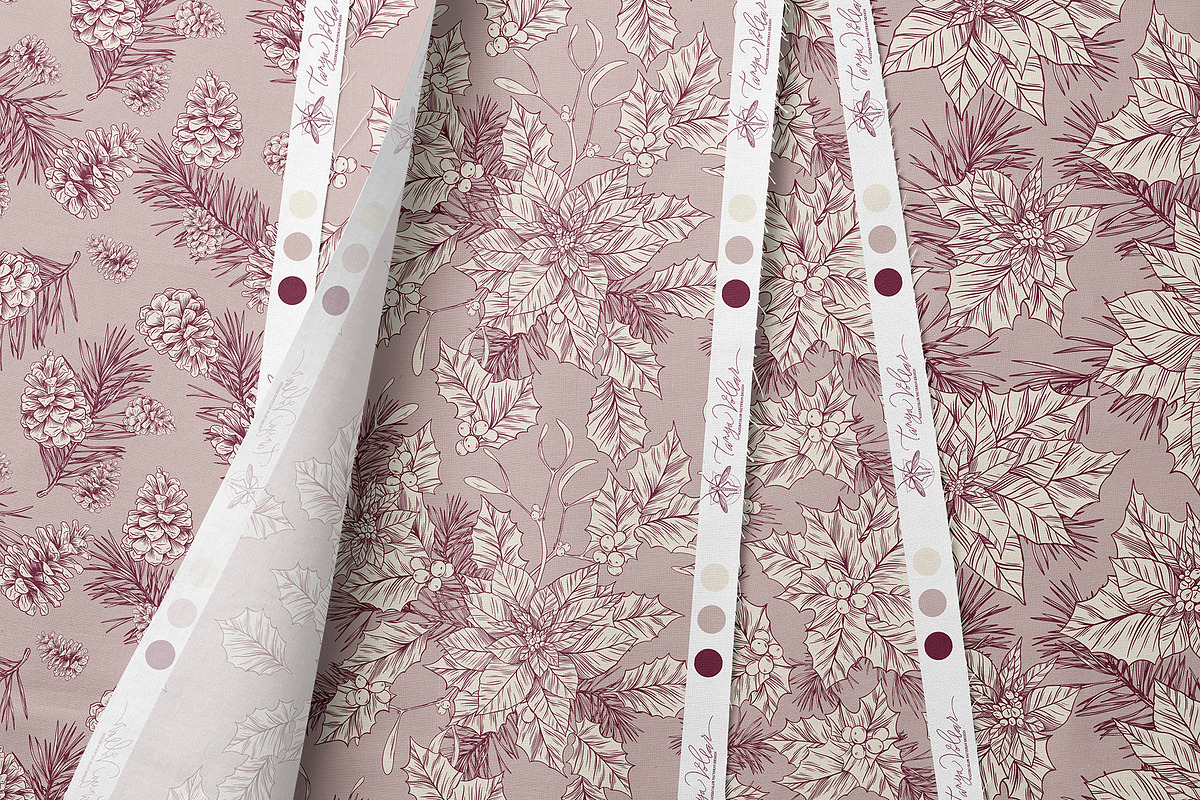 CHRISTMAS TOILE DE JOUY, a Pattern Graphic by Tanya Vollar (Photo 2 of 11)