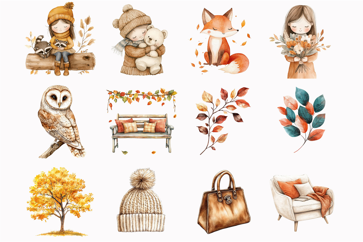 Boho Autumn Clipart, an Illustration by Design Market (Photo 5 of 5)