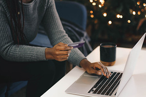 Black Woman Online Shopping