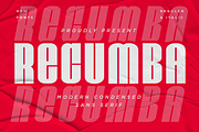 Recumba - Modern Display Font, a Sans Serif Font by Pixesia Studio (Thumbnail 1 of 9)