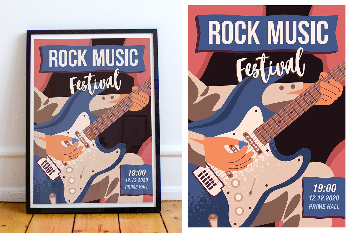 Music festival promo posters set, a Background Graphic by Good Studio (Photo 2 of 5)