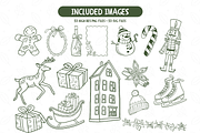Christmas Doodle Clipart Bundle, an Illustration by TatiMockup (Thumbnail 3 of 6)