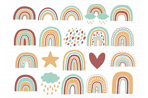 Rainbow SVG, Rainbows Terracotta SVG