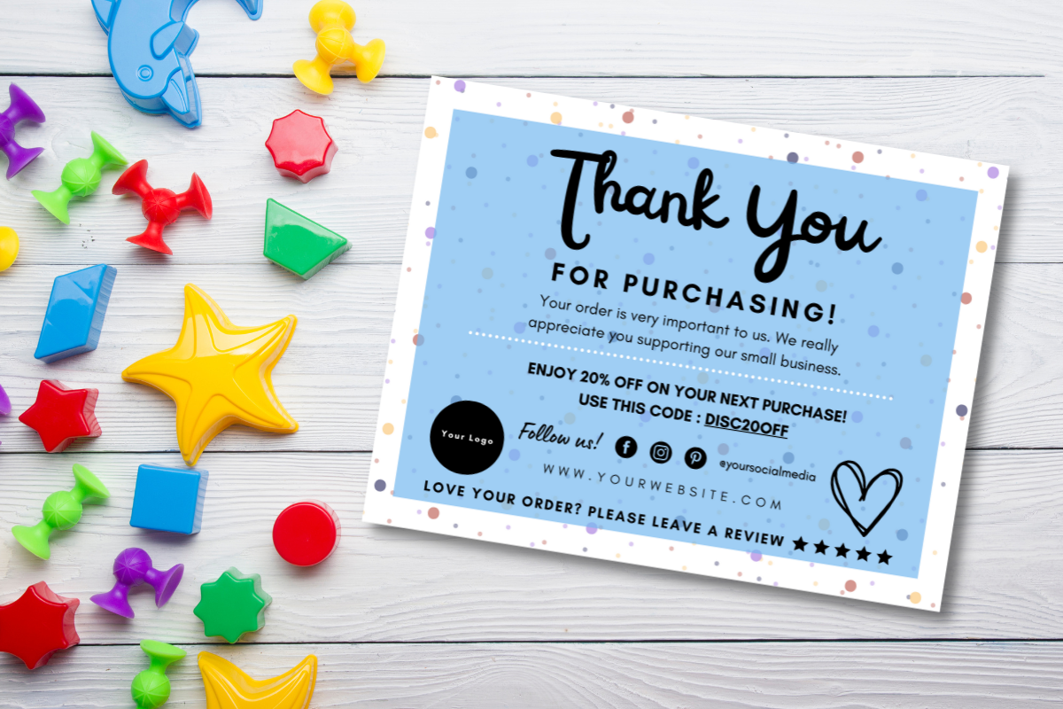 Thank You Card for Business - Polka, a Card Template by Miku Waku (Photo 3 of 3)