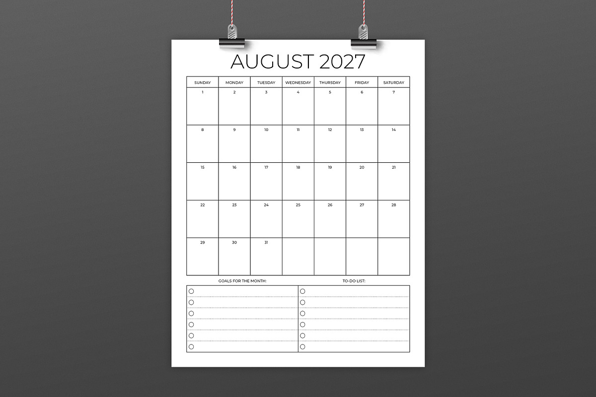 2027 Vertical 8.5 x 11 Inch Planner preview 4
