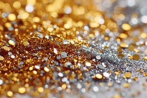 Scattered gold and silver glitter, a Background Photo by AlyaAnd