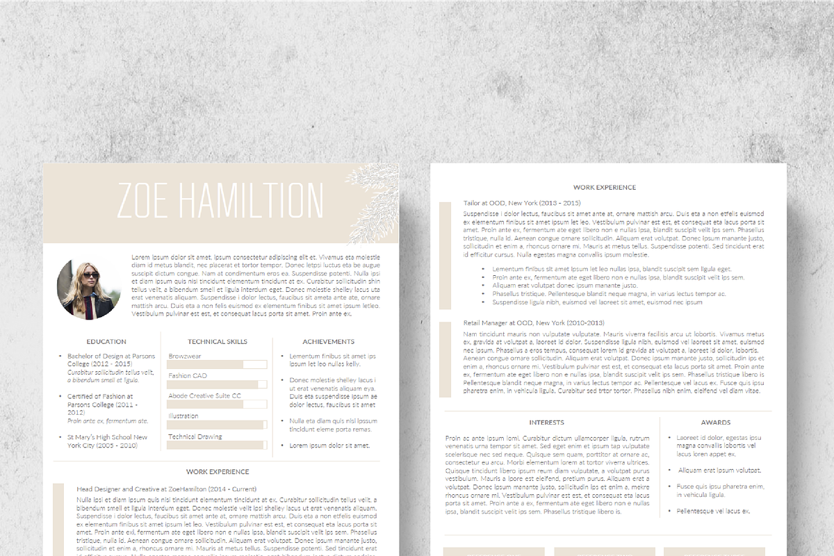 Honey Resume Template + Cover Letter, a Resume Template by Made By Hamilton (Photo 3 of 4)