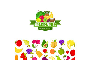Fruits background. organic healthy, a Food Illustration by Onyx