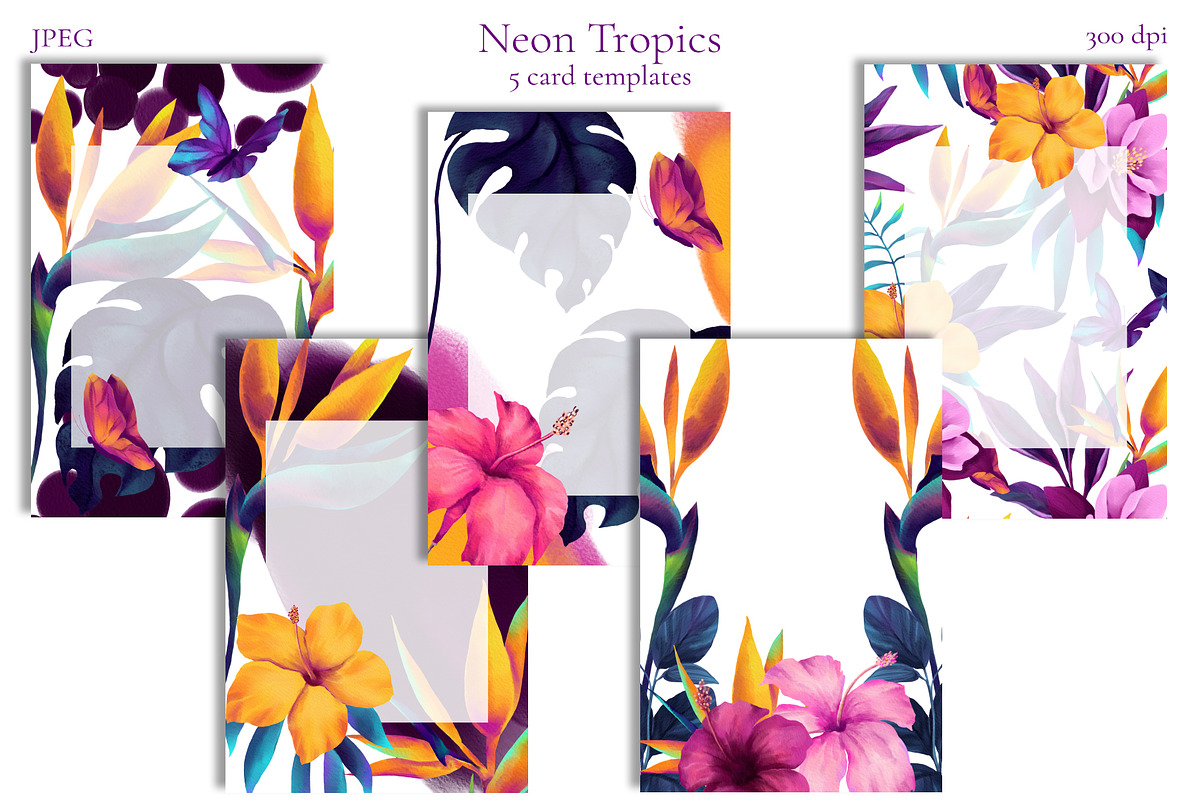 Neon Tropics watercolor, an Object Graphic by Salted Galaxy (Photo 12 of 16)