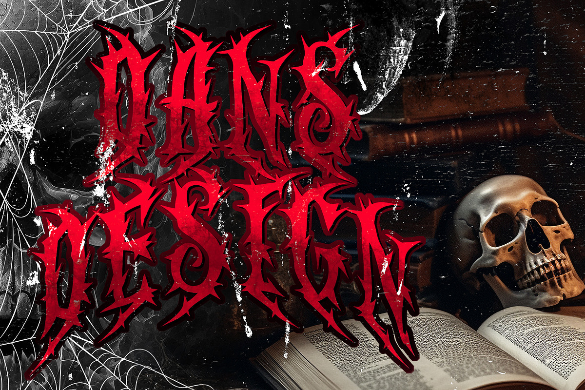 GHOOST Horror Metal Font, a Blackletter Font by dansdesign (Photo 8 of 8)