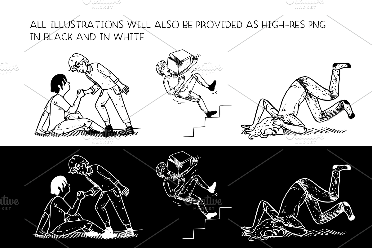 Falling and getting back up - vector, a Person Illustration by Renée from Studio neetje (Photo 4 of 4)