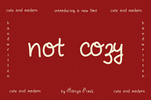 not cozy handwritten font