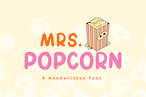 Mrs Popcorn | Cute Handwritten Font