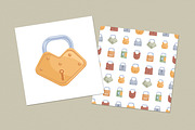 Iron padlocks set + seamless pattern, a Person Illustration by Good Studio (Thumbnail 5 of 5)