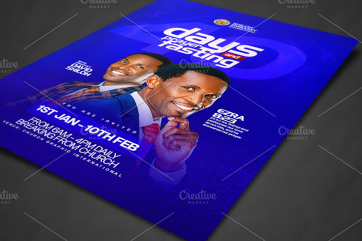 Prayer and fasting church poster templ preview 8