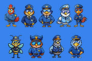 Winged Police Mascot Illustration, an Illustration by Riswan Ratta (Thumbnail 4 of 4)