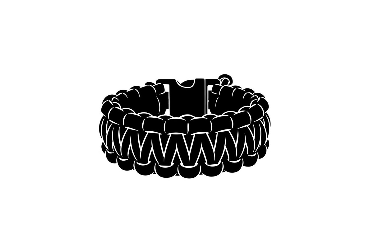 Minimal Black Paracord Bracelet, a Graphic by hafijul (Photo 4 of 11)