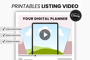 Etsy Printables Listing Video Canva