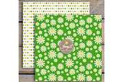 Daisy Flower Digital Paper Clipart, a Pattern Graphic by JennyL Designs (Thumbnail 6 of 8)