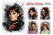 Abstract Portrait Watercolor Art, an Action Add-On by Photoshop Action (Thumbnail 1 of 21)