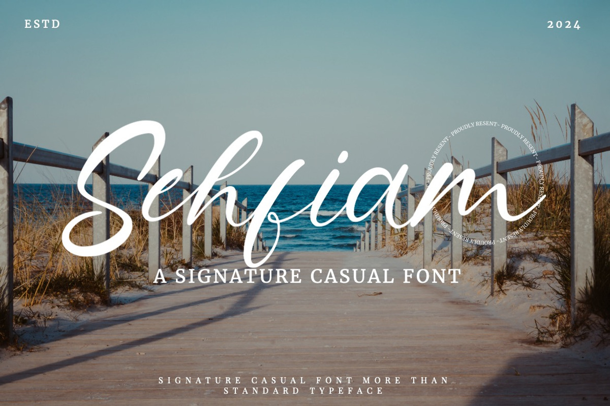 Sehfiam - Signature Casual Font, a Script Font by Dhabee (Photo 1 of 15)