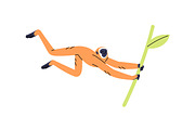 Funny monkeys play in jungle set, an Animal Illustration by PaperTrident (Thumbnail 9 of 10)