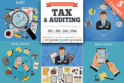 Tax, Auditing and Test Themes, a Finance Illustration by TAlex (Thumbnail 1 of 7)