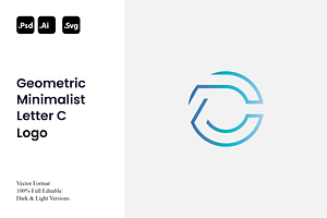 Geometric Minimalist Letter C Logo, a Branding & Logo Template by Luxury Logos