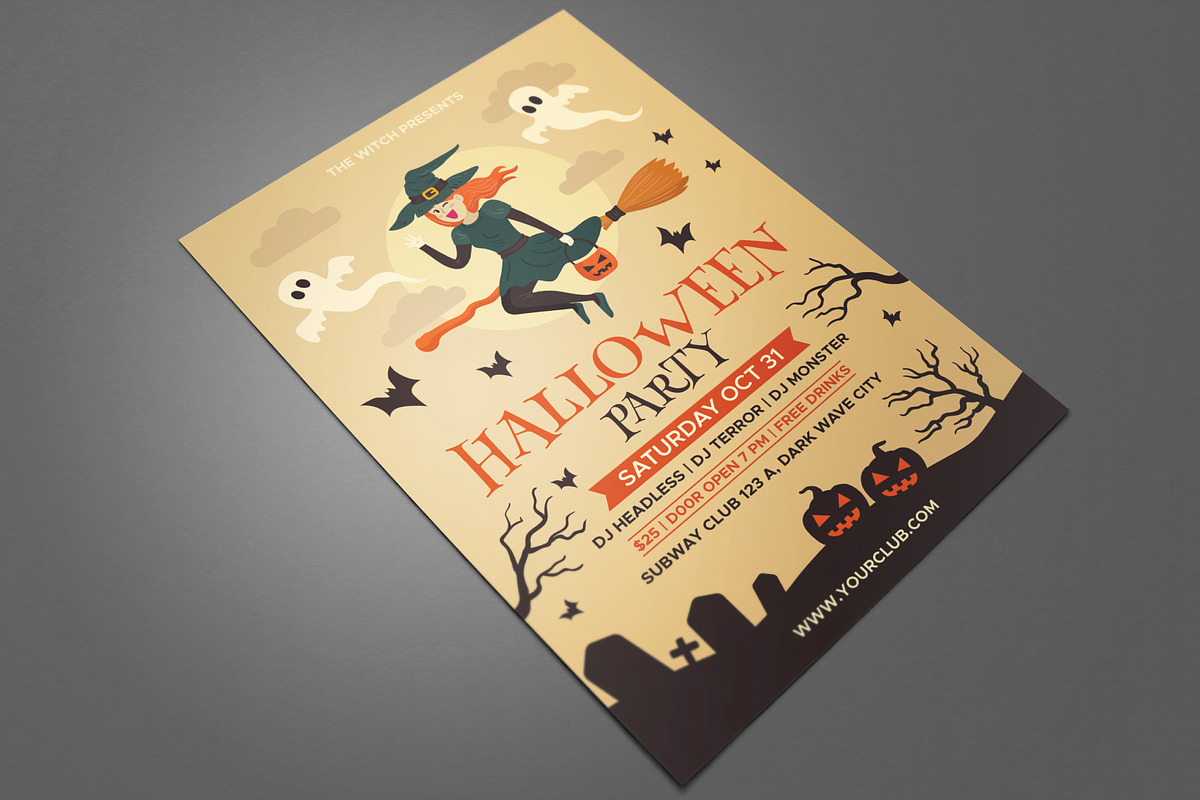 Halloween Party Flyer, a Flyer Template by serapika (Photo 2 of 3)