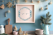 Christmas Watercolor Wreath Clipart, a Seasonal Illustration by MariaScaroniAtelier (Thumbnail 3 of 5)