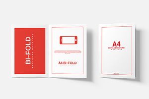 A4 A5 Bi-Fold Brochure Mock-Up