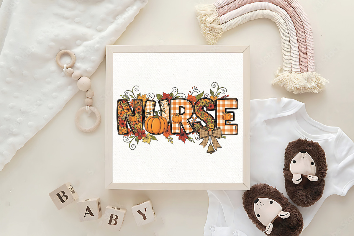 Preppy Nurse Fall PNG, an Illustration by CraftArtStudio (Photo 4 of 4)