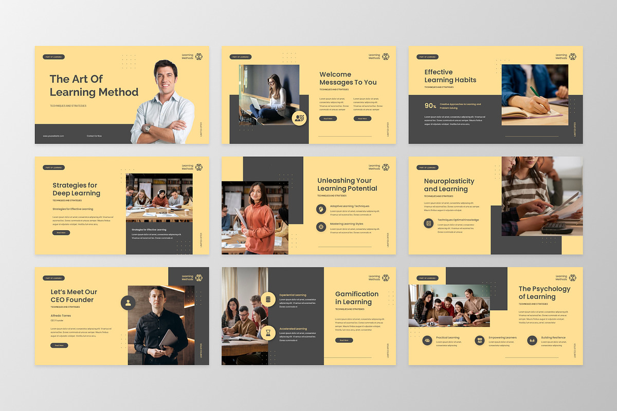 Learning Method PowerPoint Template, a Presentation Template by ...