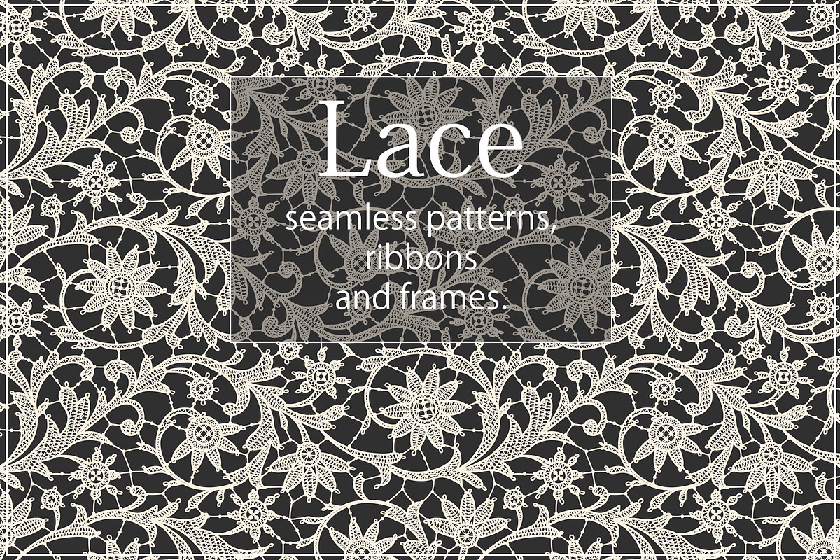 Lace seamless ribbons, patterns., a Pattern Graphic by Ajuga (Photo 1 of 6)