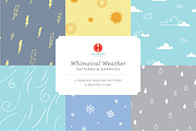 Whimsical Weather Patterns & Icons, a Pattern Graphic by Dish & Spoon Creative (Thumbnail 1 of 2)