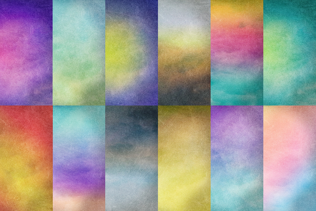 Set of 12 Grunge Gradient Textures, a Texture Graphic by CojoMoxon (Photo 1 of 6)