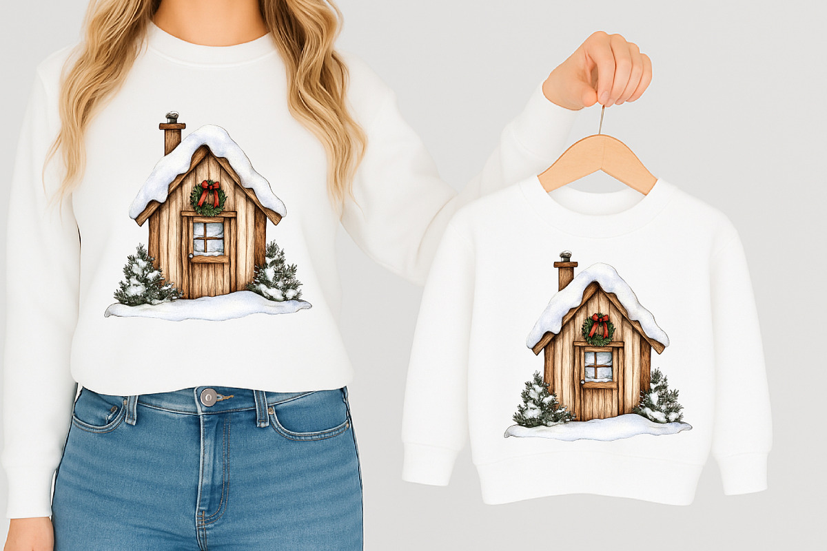 Rustic Wooden Christmas Clipart, an Illustration by Libby Wishes (Photo 7 of 9)